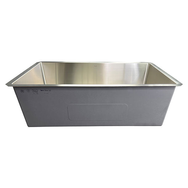 Nantucket SR3219-16 - 32" Pro Series Large Rectangle Single Bowl Undermount Small Radius Stainless Steel Kitchen Sink