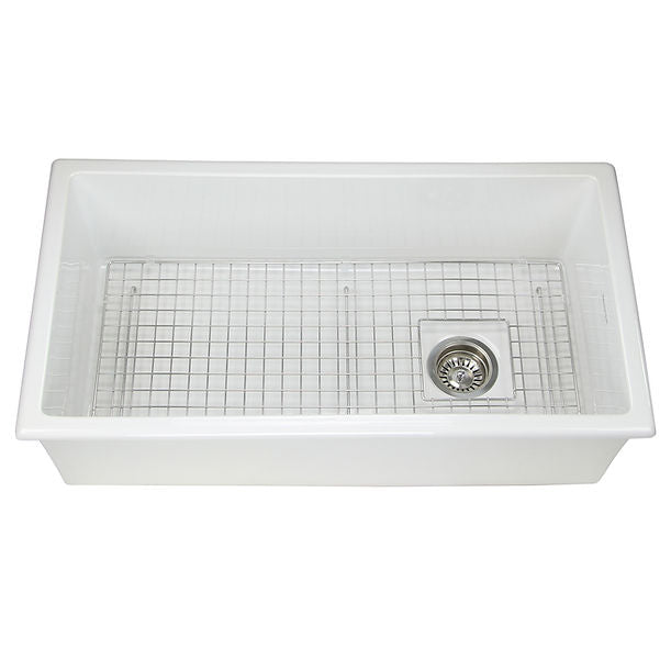 Nantucket 34" Undermount Fireclay Kitchen Sink Wellfleet-3419W