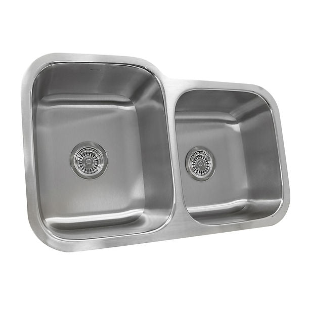 Nantucket 32" Undermount 60/40 Double Bowl in 18 Gauge