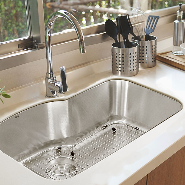 Nantucket MOBYXL-16 Single Bowl Oblong Undermount Stainless Steel Kitchen Sink, 16 Gauge