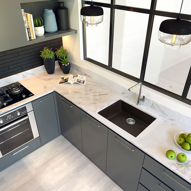 Nantucket Small Single Bowl Undermount Granite Composite
