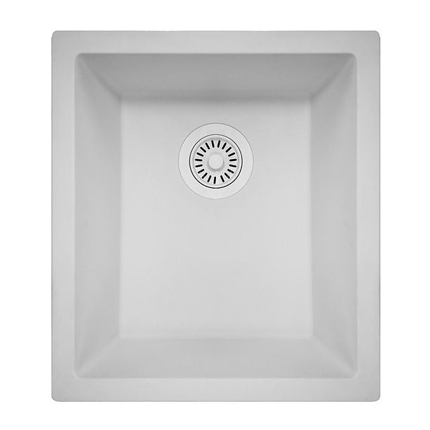 Nantucket 15" x 18" granite composite single bowl dualmount bar-prep sink