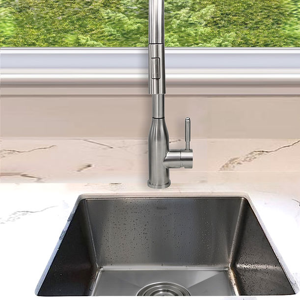 Nantucket SR1515 - 15" Pro Series Square Undermount Small Radius Stainless Steel Bar/Prep Sink