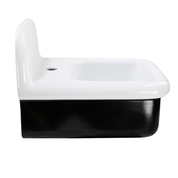 Victorian Collection White 20" Wall Mount Sink with holes for deck mounted faucets