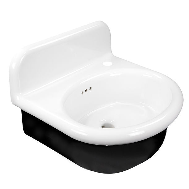 Nantucket Fireclay 30s Style Sink in all White with rounded front