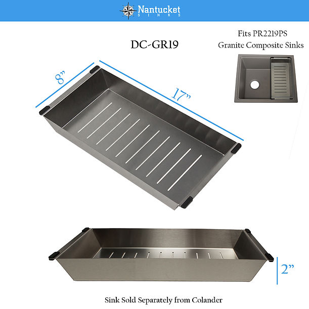 Colander Designed to Fit the PR3019PS & PR2219PS Granite Composite Sinks