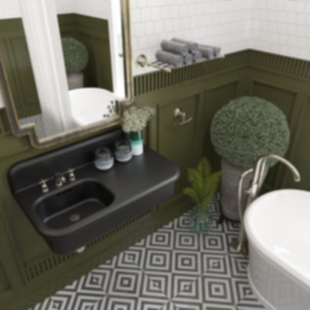 Nantucket Fireclay 30s Style Sink with integral Ledge