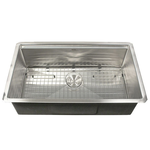 Nantucket AW-PS-3219-16 All Weather Prep Station Small Radius Undermount Stainless Sink with Accessories