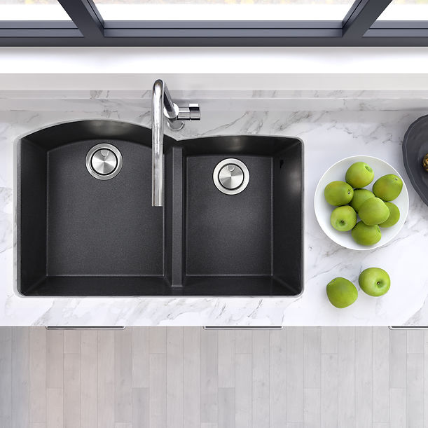 Nantucket 60/40 Double Bowl Undermount Granite Composite