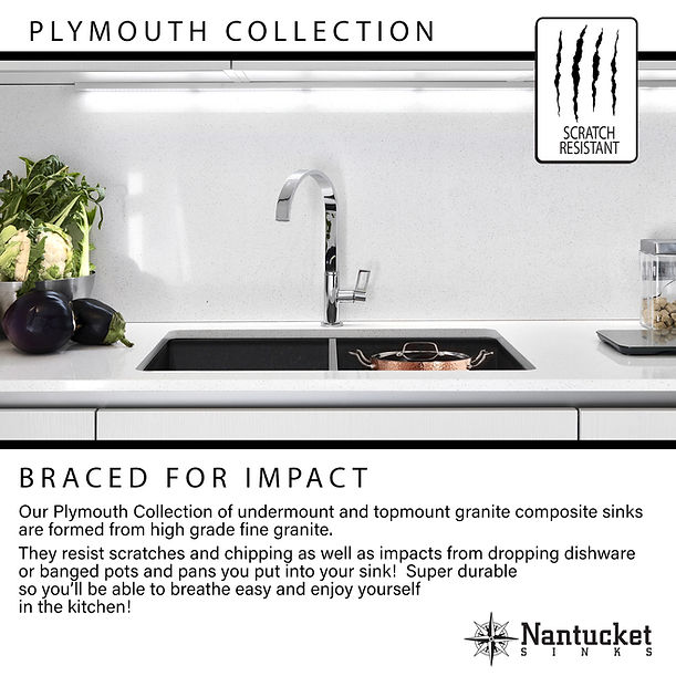 Nantucket Undermount Double Equal Bowls with Low Divide - Granite Composite Sink
