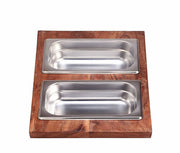 Nantucket - Prep Station 2 Piece Large rectangle Condiment Server