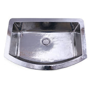 Nantucket Brightwork Collection Hammered Stainless Steel Large Single Bowl Prep Station Sink