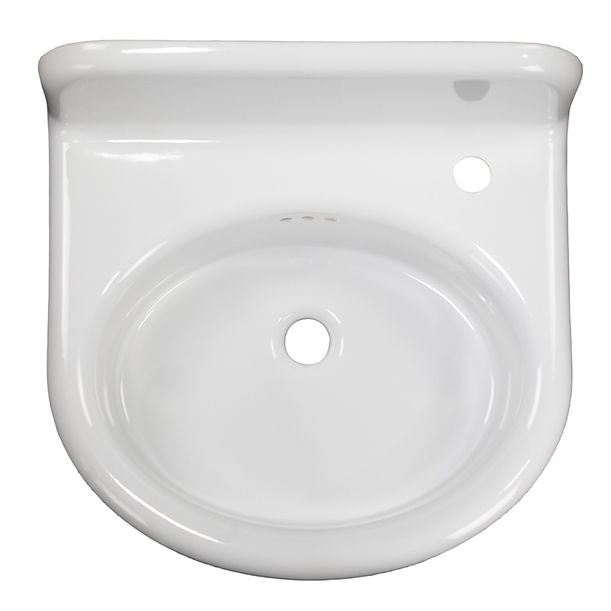 Nantucket Fireclay 30s Style Sink in all White with rounded front