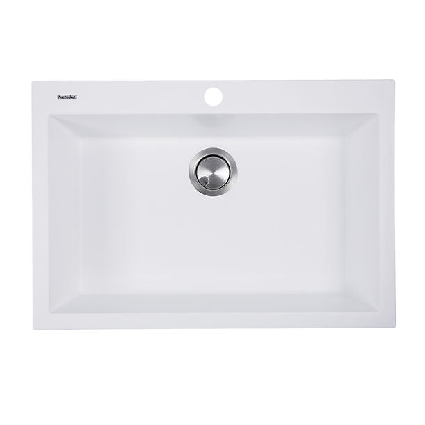 Nantuket Sinks 27" Single Bowl Dualmount Granite Composite Kitchen Sink
