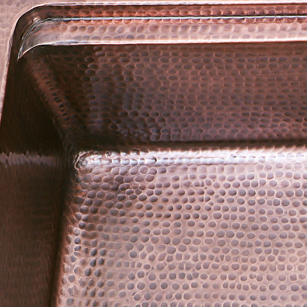 Nantucket Brightwork Collection Hammered Copperl Large Single Bowl Prep Station Sink includes Accacia Cutting Board