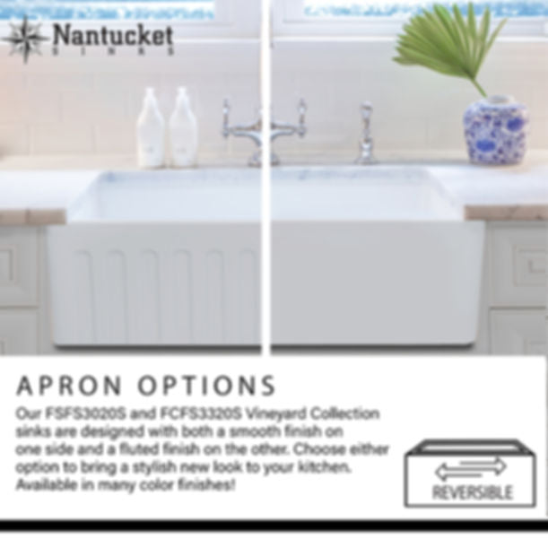 Nantucket 30" Farmhouse Fireclay Sink
