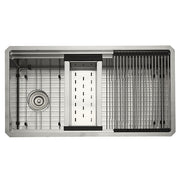 Nantucket SR-PS-3220-OSD - 32" ProfessioN/Al Prep Station Small Radius Undermount Stainless Kitchen Sink with Accessories