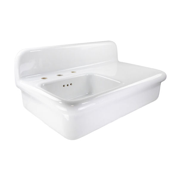 Nantucket Fireclay 30s Style Sink with integral Ledge