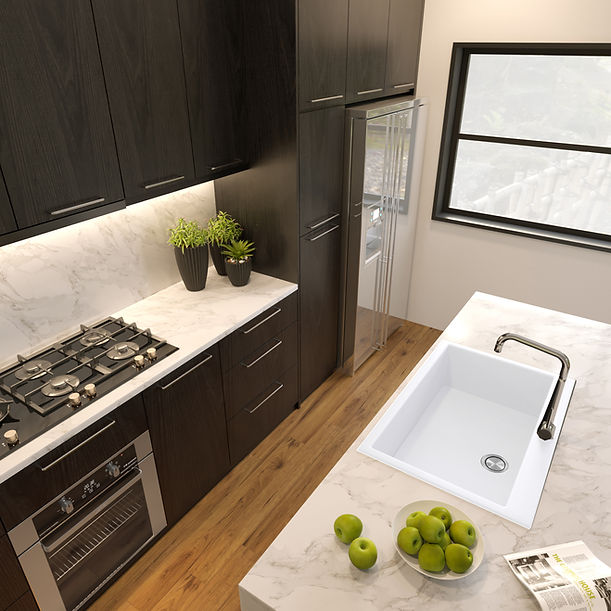 Nantucket Large Single Bowl Dual-mount Granite Composite