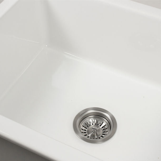 Nantucket 18" Undermount Fireclay Kitchen Sink Wellfleet-2419W