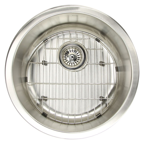 Nantucket NS37- Round Undermount Stainless Steel Bar/Prep Sink, 18 Gauge