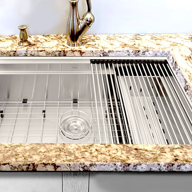 Nantucket Stainless Steel Roll Up Kitchen Mat - RUM1613