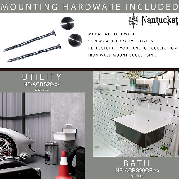 wallmount bucket sink without Overflow