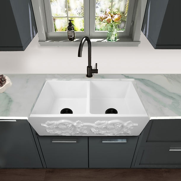 Nantucket Double Bowl Farmhouse Fireclay Sink