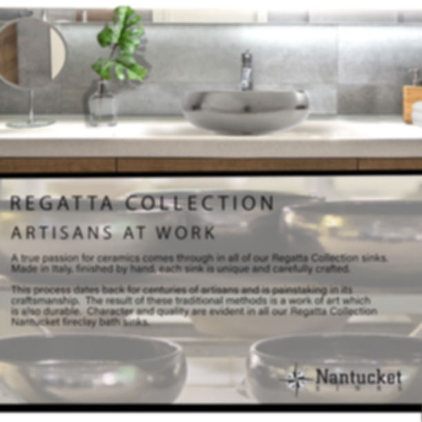 Nantucket Drake Fireclay Hand-decorated Vanity Sink