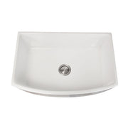 Nantucket Italian Made Fine Fireclay Curved Apron Farmer Sink in White