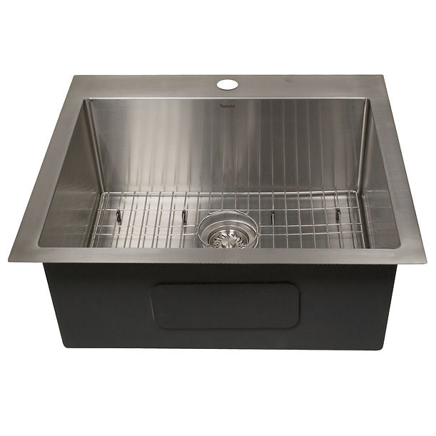 Nantucket AW2522-16 All Weather Small Radius Topmount Single Hole Stainless Kitchen Sink