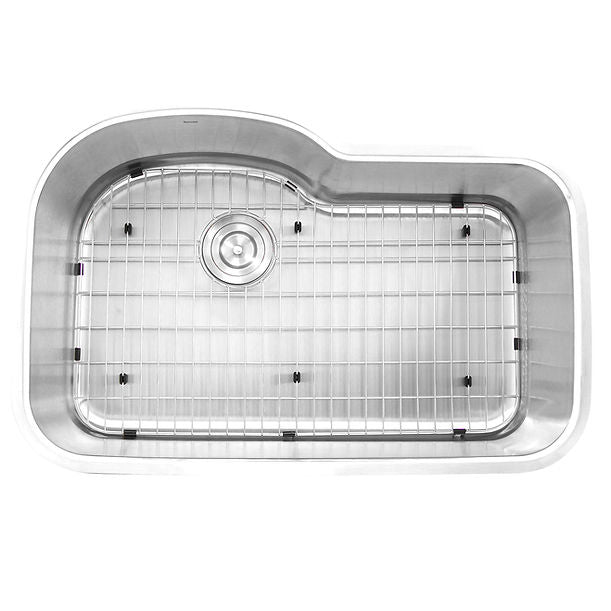 Nantucket MOBYXL-16 Single Bowl Oblong Undermount Stainless Steel Kitchen Sink, 16 Gauge