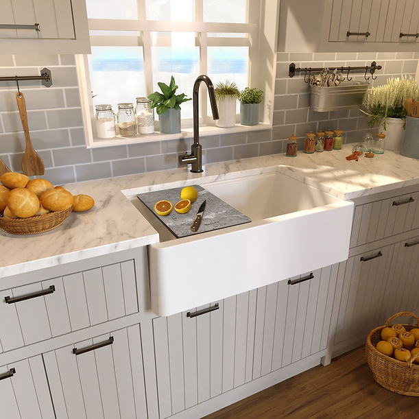 Nantucket - 33" Prep Station Reversible Granite Composite Sink