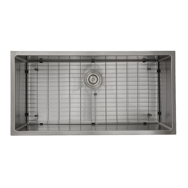 Nantucket SR3618-16 - 36" Pro Series Oversized Large Rectangle Single Bowl Undermount Small Radius Corners Stainless Steel Kitchen Sink