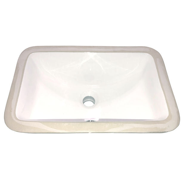 Nantucket UM-159-W Undermount Ceramic Sink In White