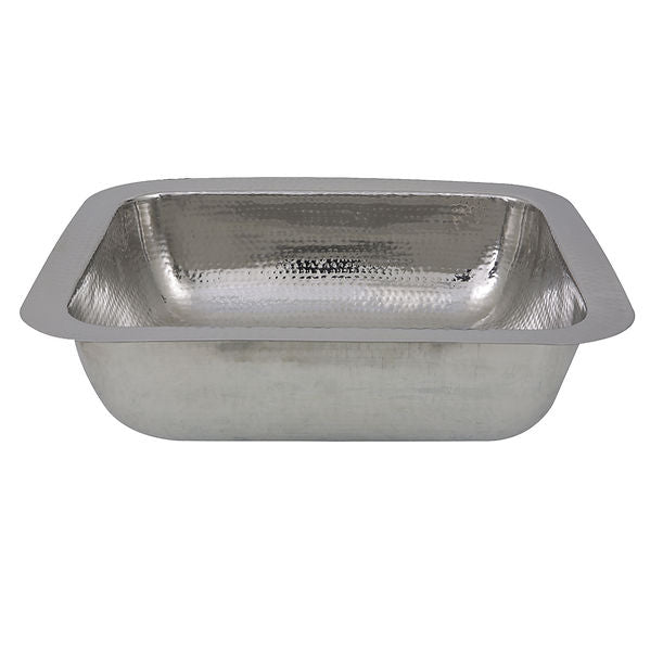 Nantucket RES - 17.5" Hammered Stainless Steel Rectangle Bar Sink