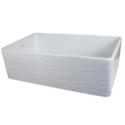 Nantucket 33" Farmhouse Fireclay Sink with Waves Apron