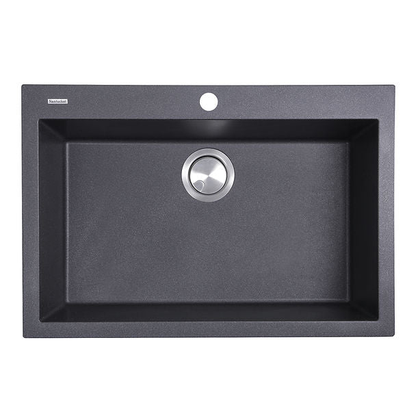 Nantuket Sinks 27" Single Bowl Dualmount Granite Composite Kitchen Sink