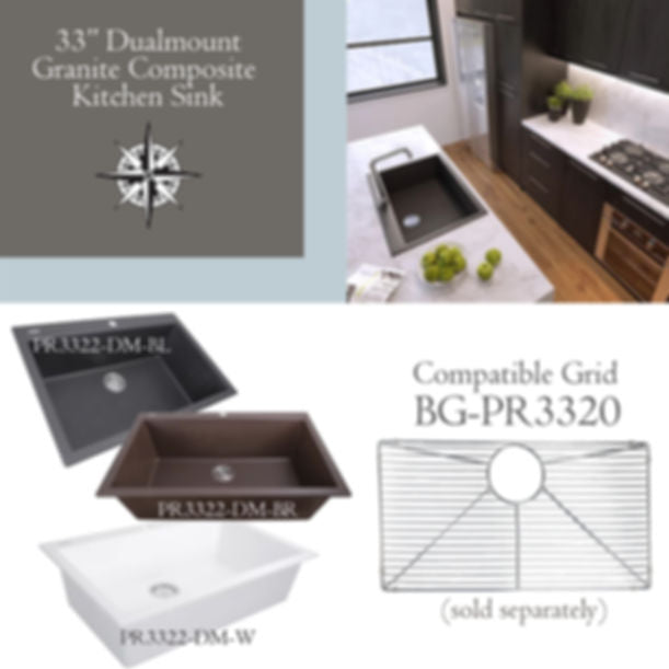 Nantucket 33" Dual-mount Granite Composite Sink
