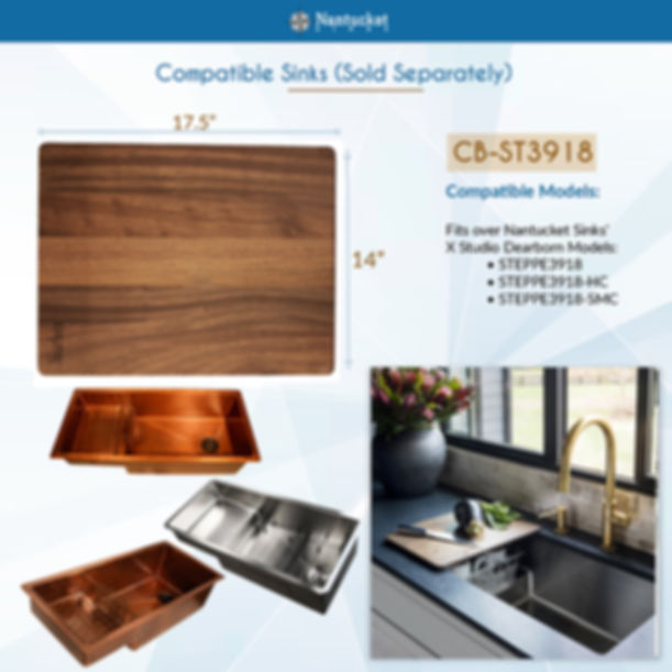 Nantucket STEPPE3918 Pro Series Undermount Stainless Steel Kitchen Sink with Compatible Accessories