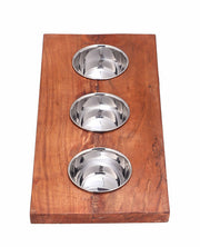 Nantucket -Prep Station 3 Piece Round Condiment Server