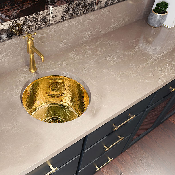 Nantucket RS15-UB 15" Hand Hammered Round Sink