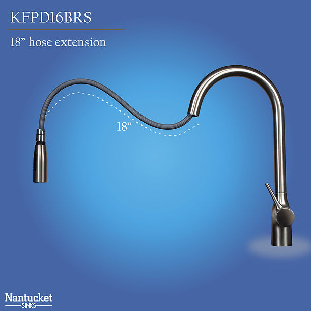 Brushed Stainless Kitchen Faucet with Arched Pull Down Design