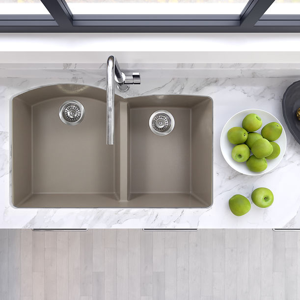 Nantucket 60/40 Double Bowl Undermount Granite Composite