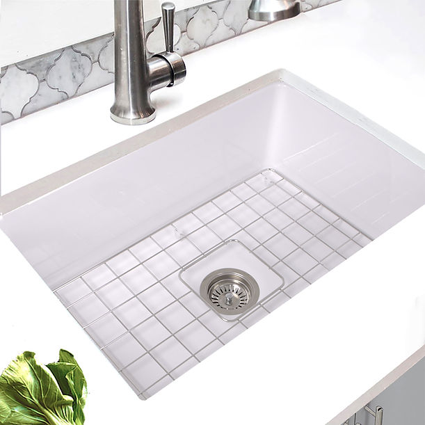 Nantucket 27" Undermount Fireclay Kitchen Sink Wellfleet-2719W