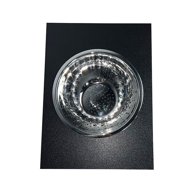 Nantucket - Black HDPE cutting board with Stainless Steal Colander