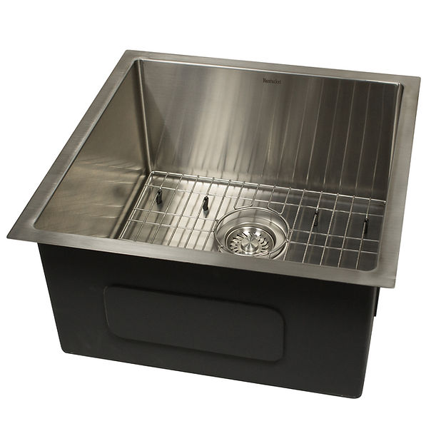 Nantucket AW1919-16 All Weather Prep-Station Single Bowl Undermount Stainless Steel Entertainment Sink