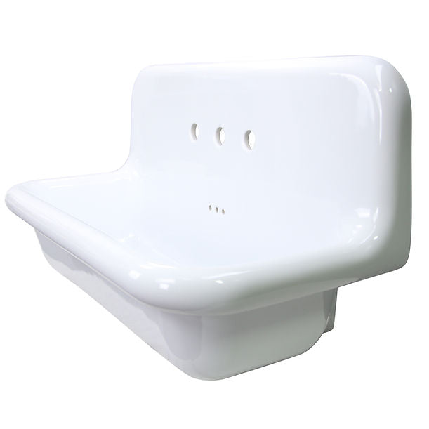 Nantucket Fireclay Utility Sink in all white NS-VCU36