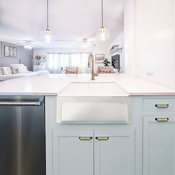 Nantucket Chatham-30 - 30" Fireclay Farmhouse Apron Sink with reversible facadesPlain on one side and arched on the other