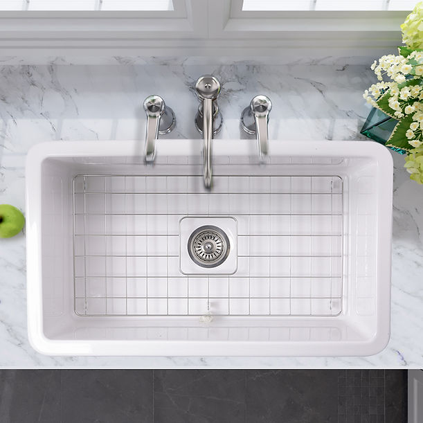 Nantucket 32" Undermount Fireclay Kitchen Sink Wellfleet-3218W